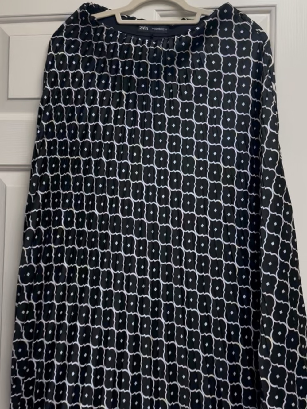 Zara Black & White Geometric pattern Maxi Skirt
